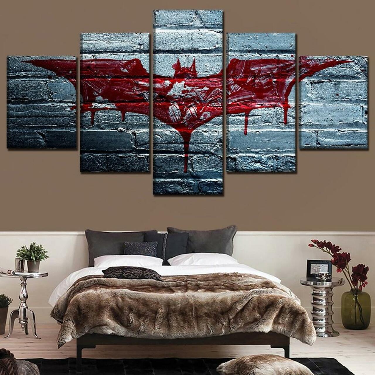 Red Blood Bat Canvas Wall Art