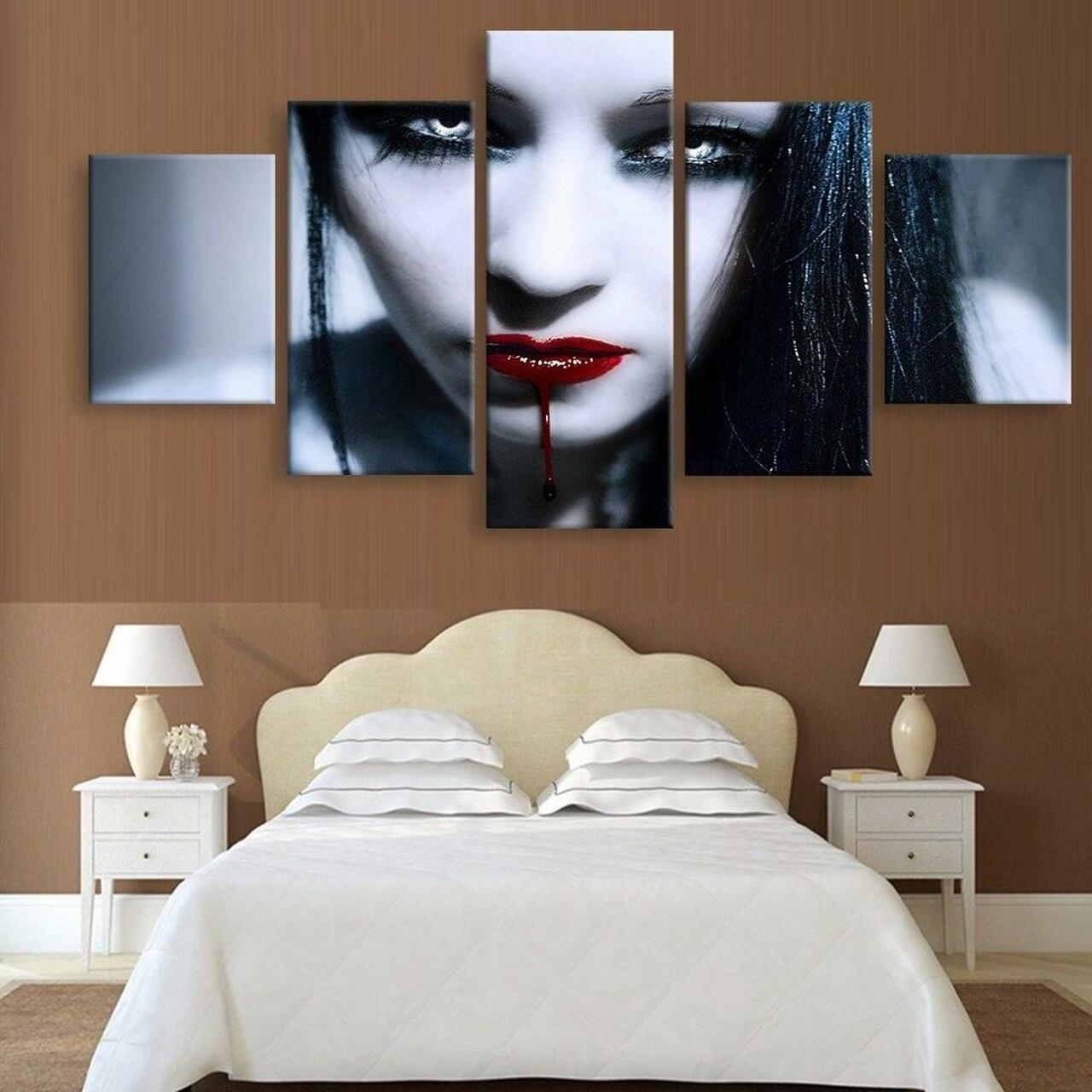 Red Blood Girl Canvas Wall Art