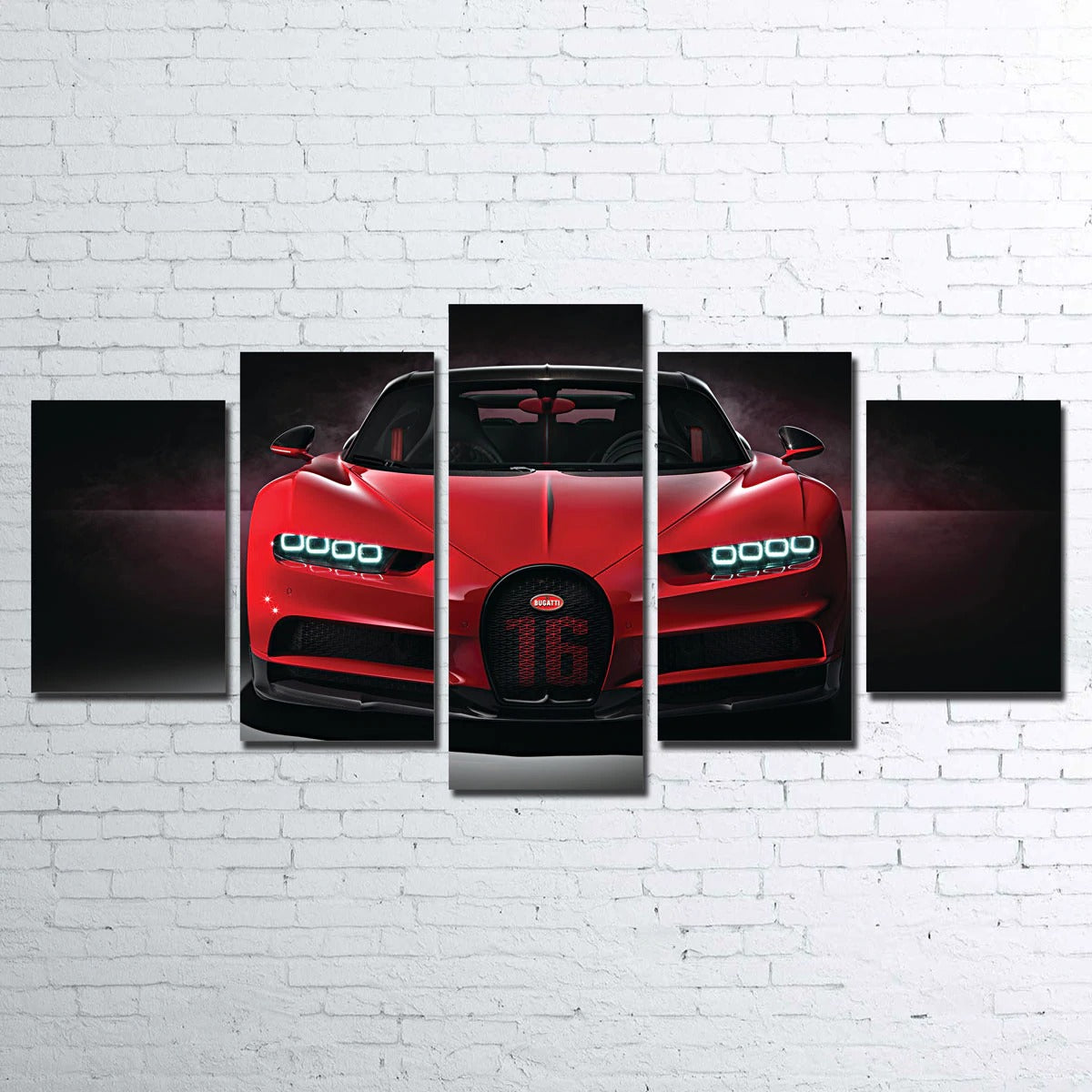 Red Bugatti Super Car Canvas Wall Art