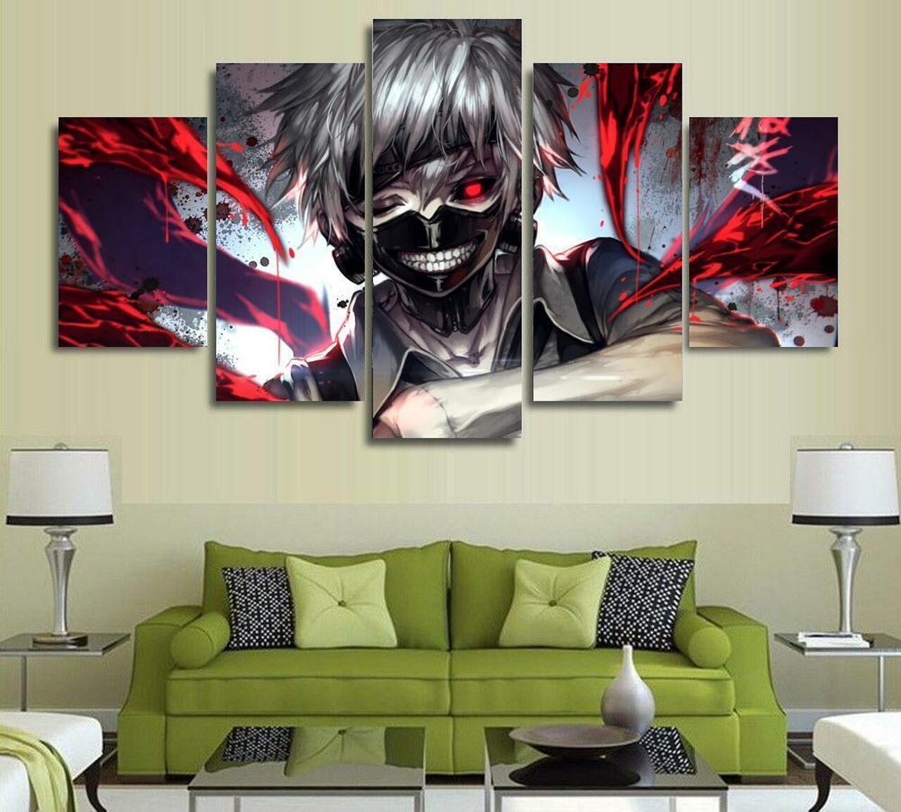 Red Ken Kaneki Canvas Wall Art