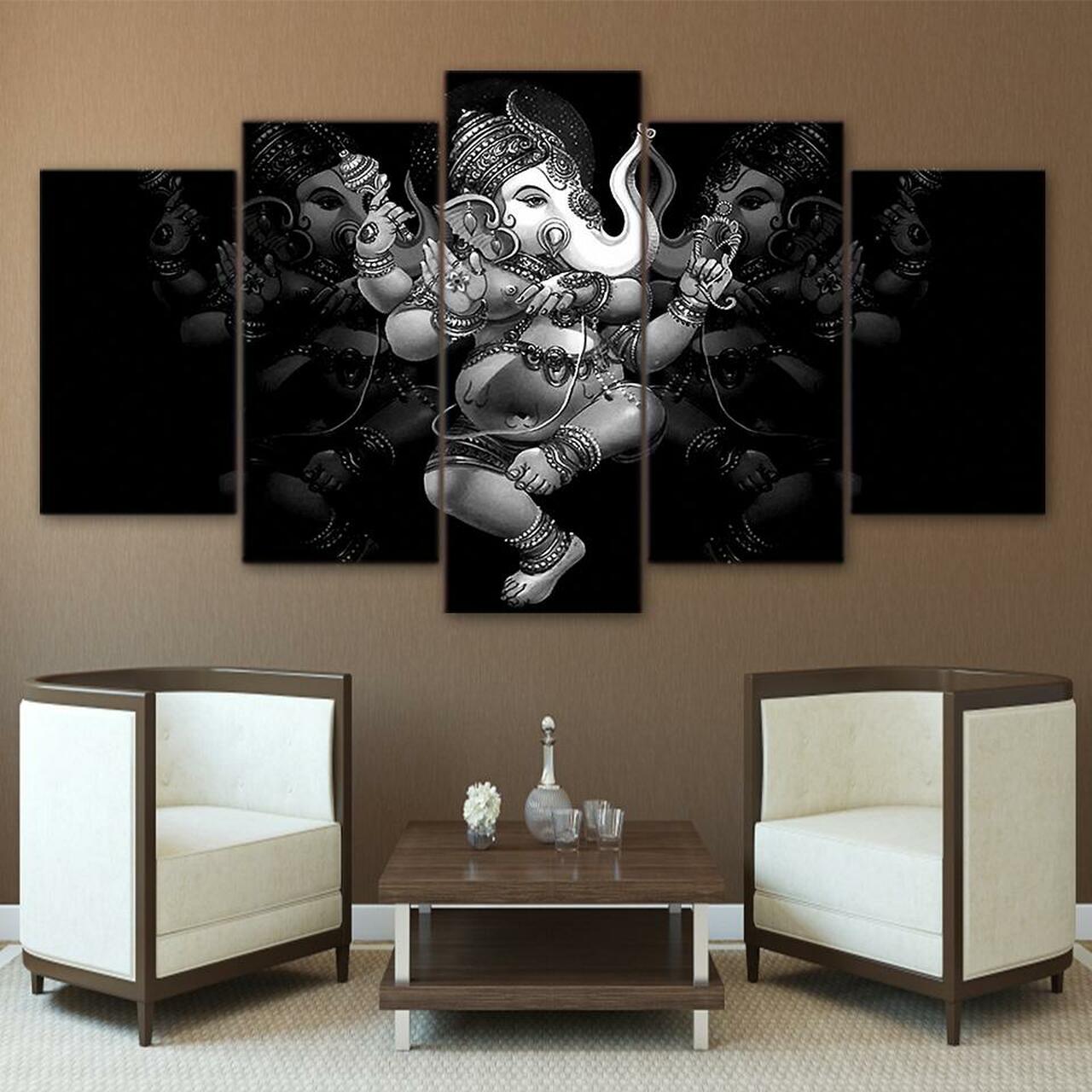 Reflections Of Ganesha Canvas Wall Art