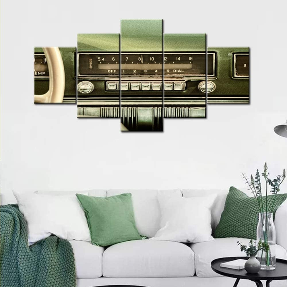 Retro Vintage Car Radio Canvas Wall Art