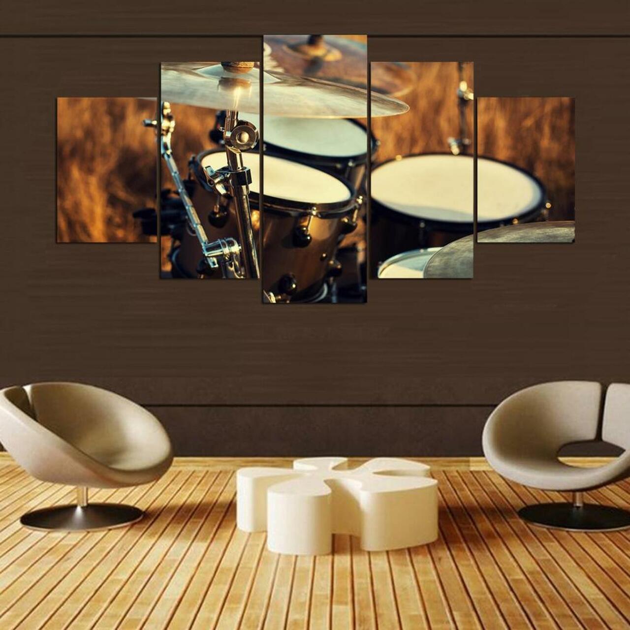 Rock On Drums Canvas Wall Art