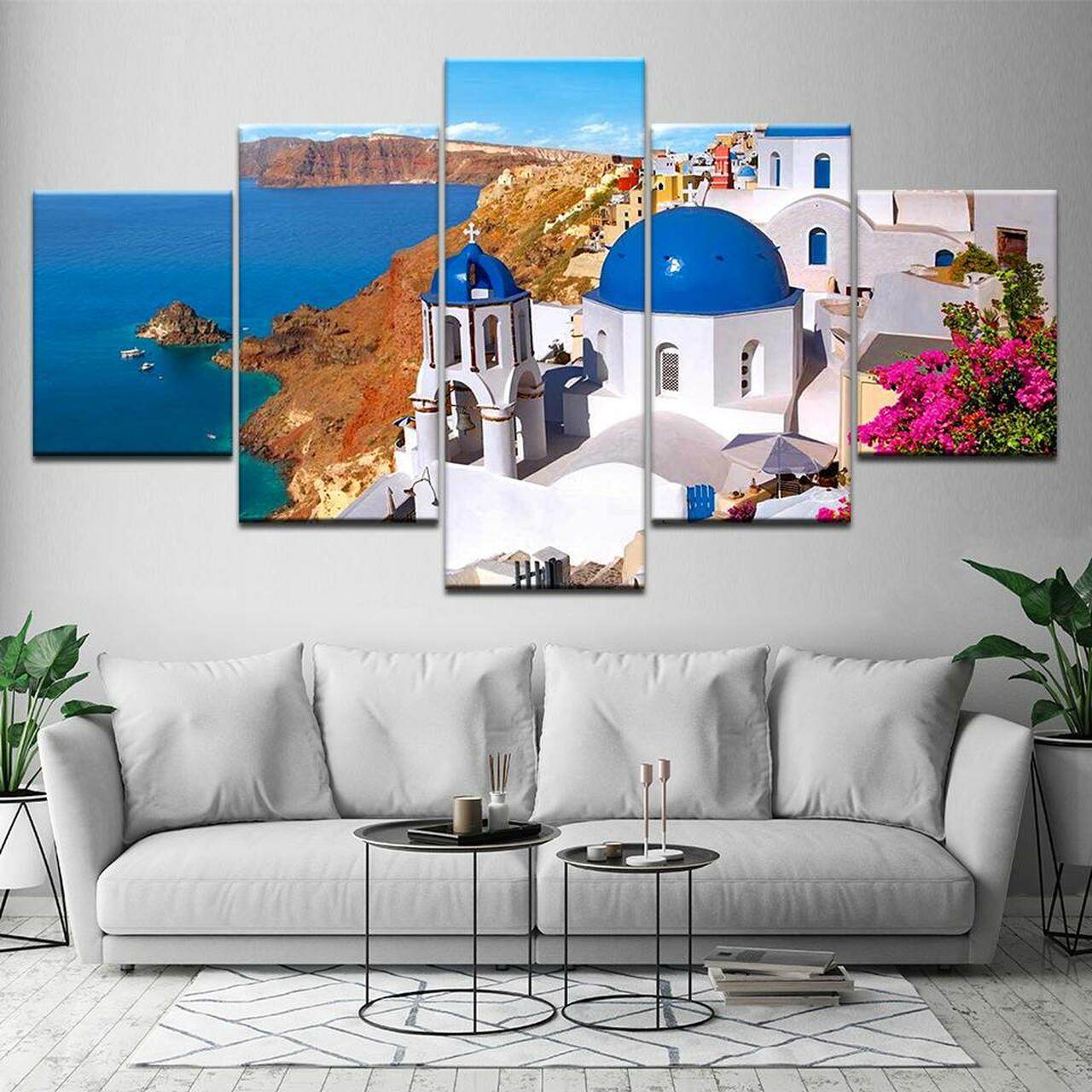 Santorini Island Canvas Wall Art