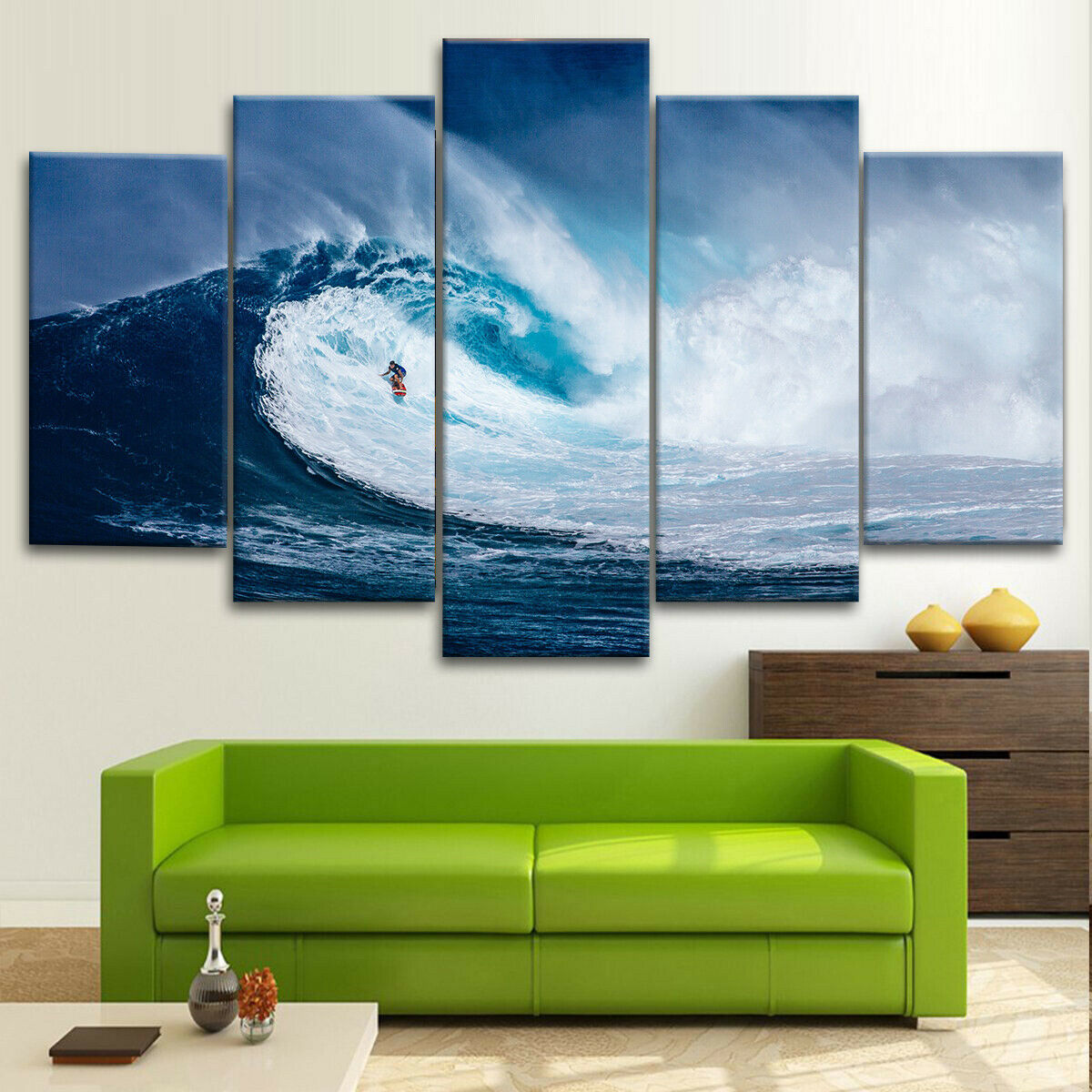 Sea Wave Surfing Seascape Canvas Wall Art
