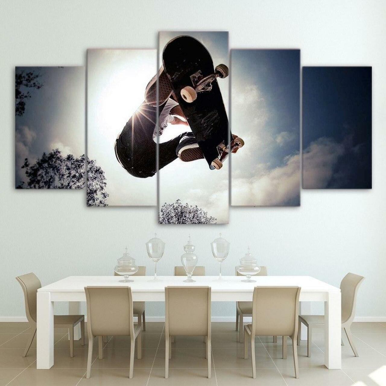 Skateboarding Canvas Wall Art
