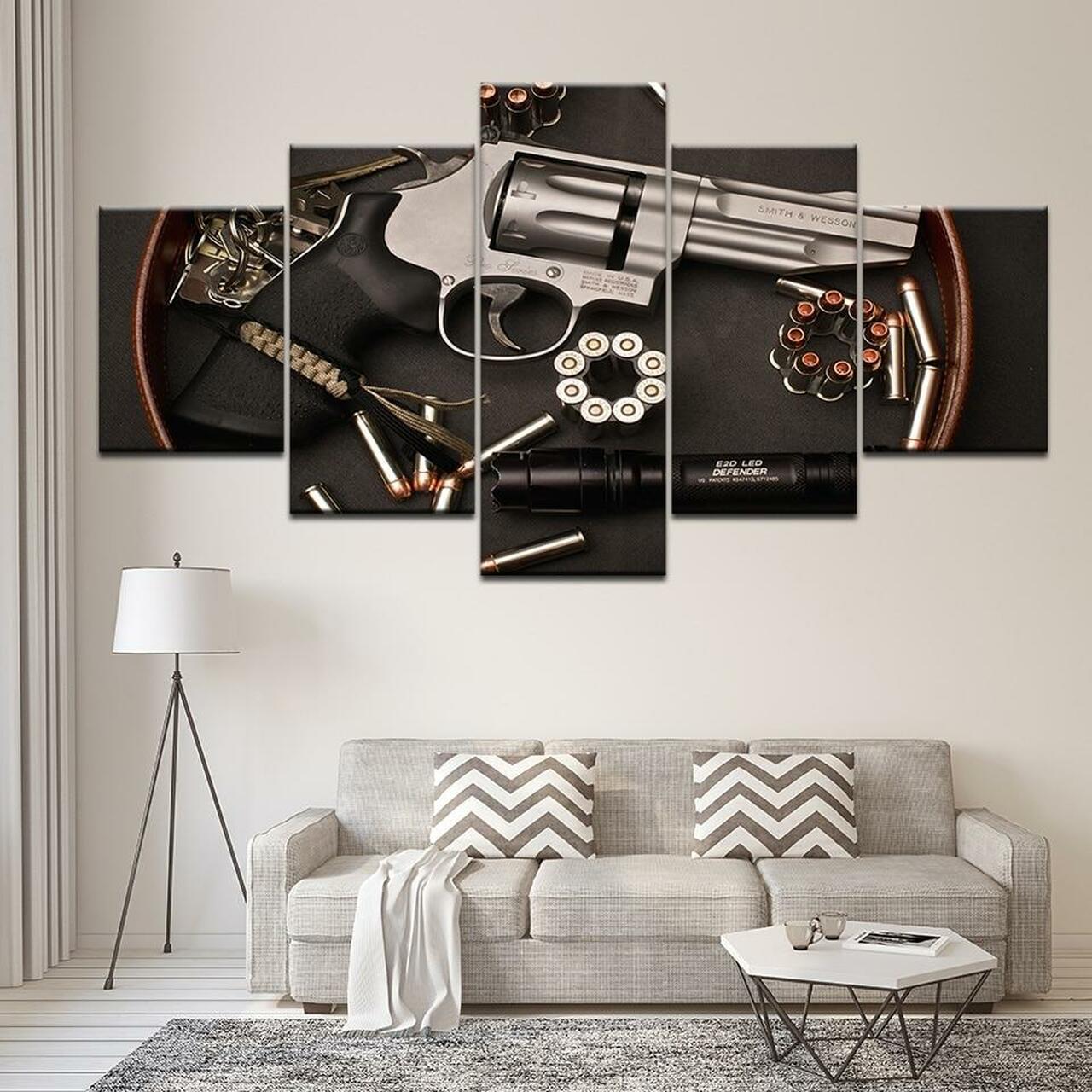 Smith And Wesson Pistol Canvas Wall Art