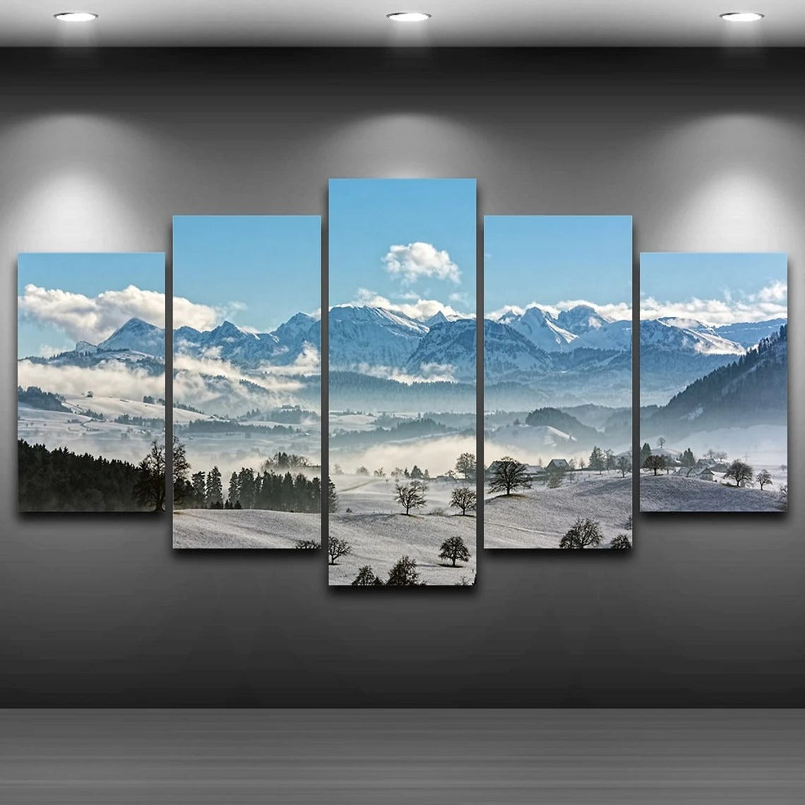 Snowy Mountains Big Country Canvas Wall Art