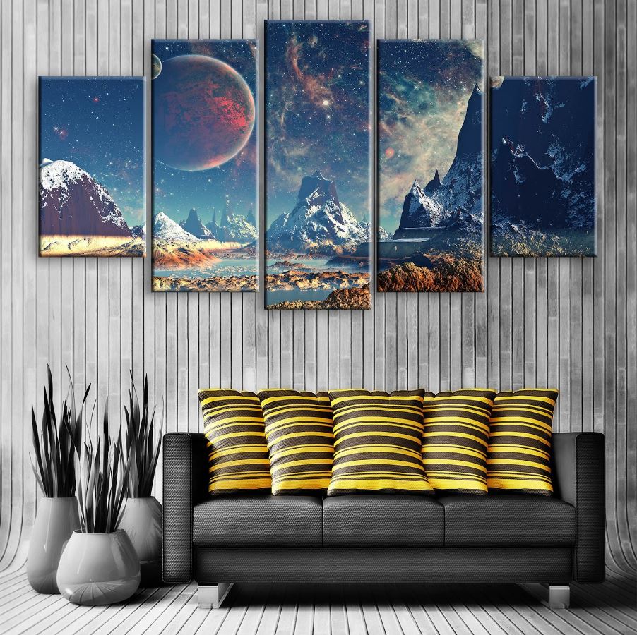 Space Mountain Canvas Wall Art