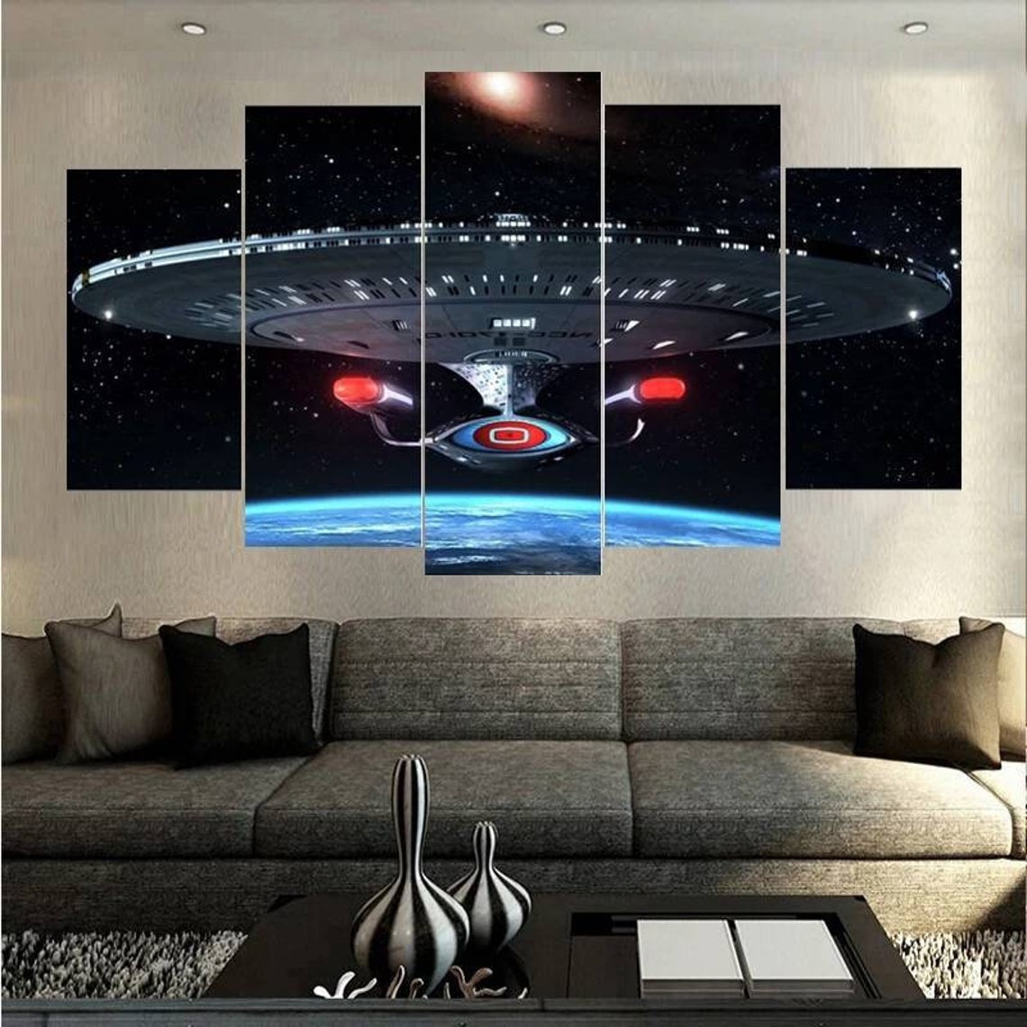 Spaceship Canvas Wall Art