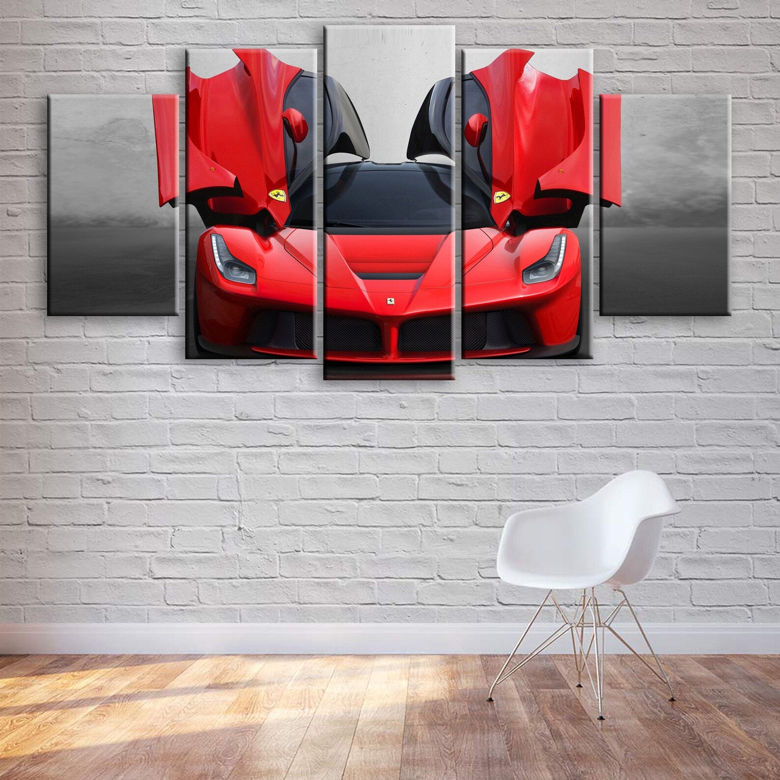 Sports Red Super Car Canvas Wall Art