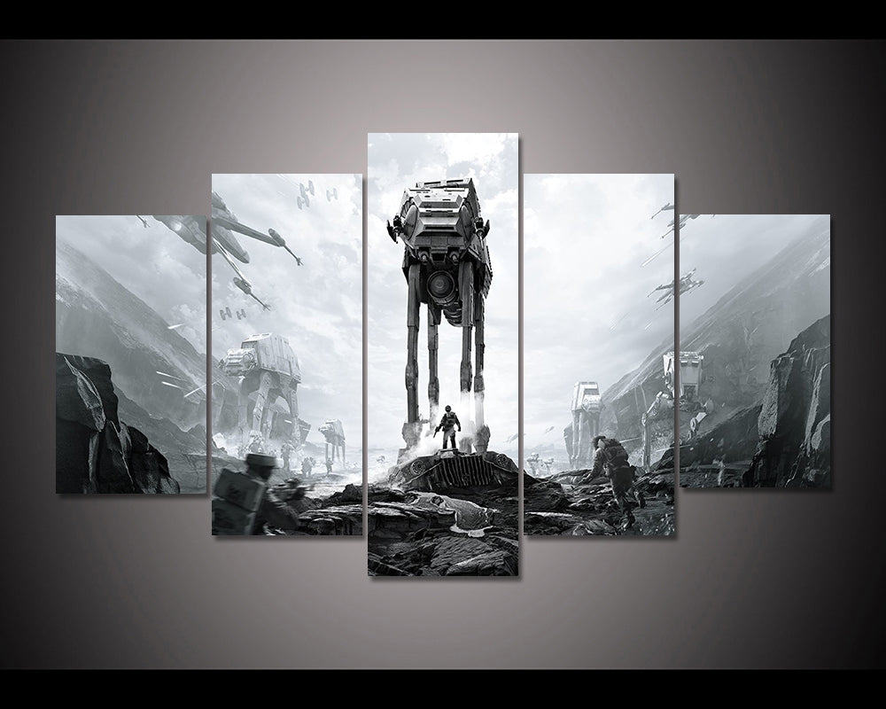 Star Wars At At Battlefront Canvas Wall Art
