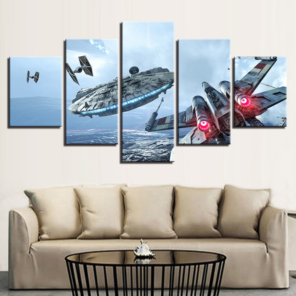 Star Wars Millennium Falcon Ation Canvas Wall Art