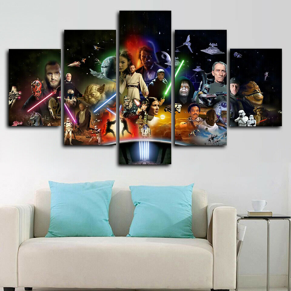 Star Wars Movie Characters Canvas Wall Art