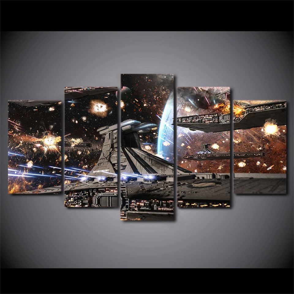 Star Wars Movie Spaceship Canvas Wall Art