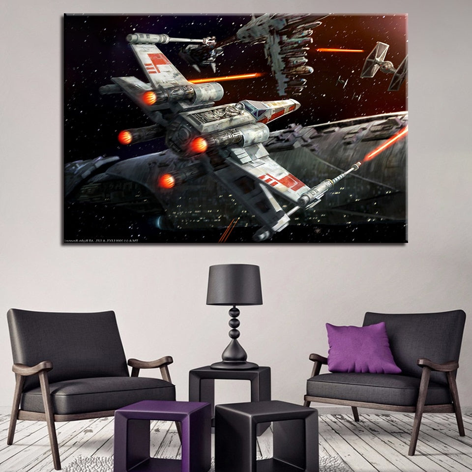 Star Wars X-Wing Aircraft Canvas Wall Art