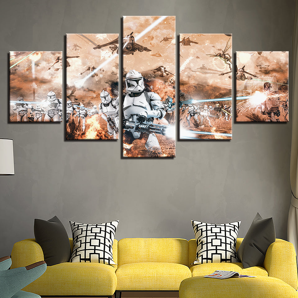 Stormtrooper Star Wars Movie Ation Canvas Wall Art