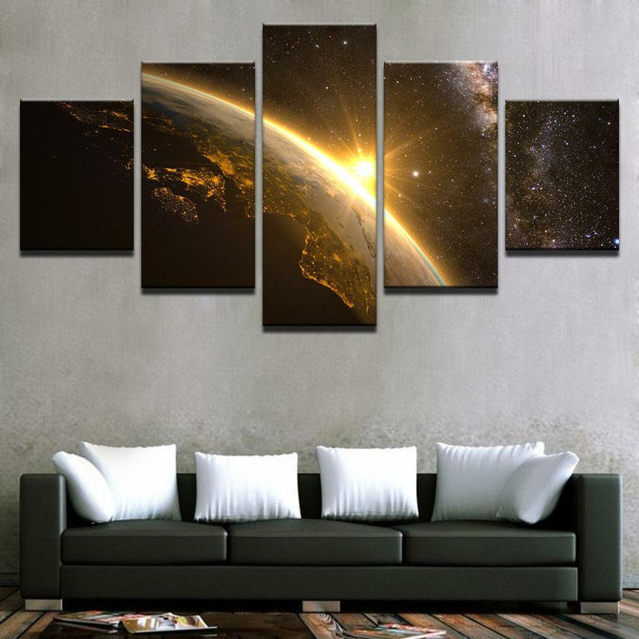 Sun On Earth Canvas Wall Art