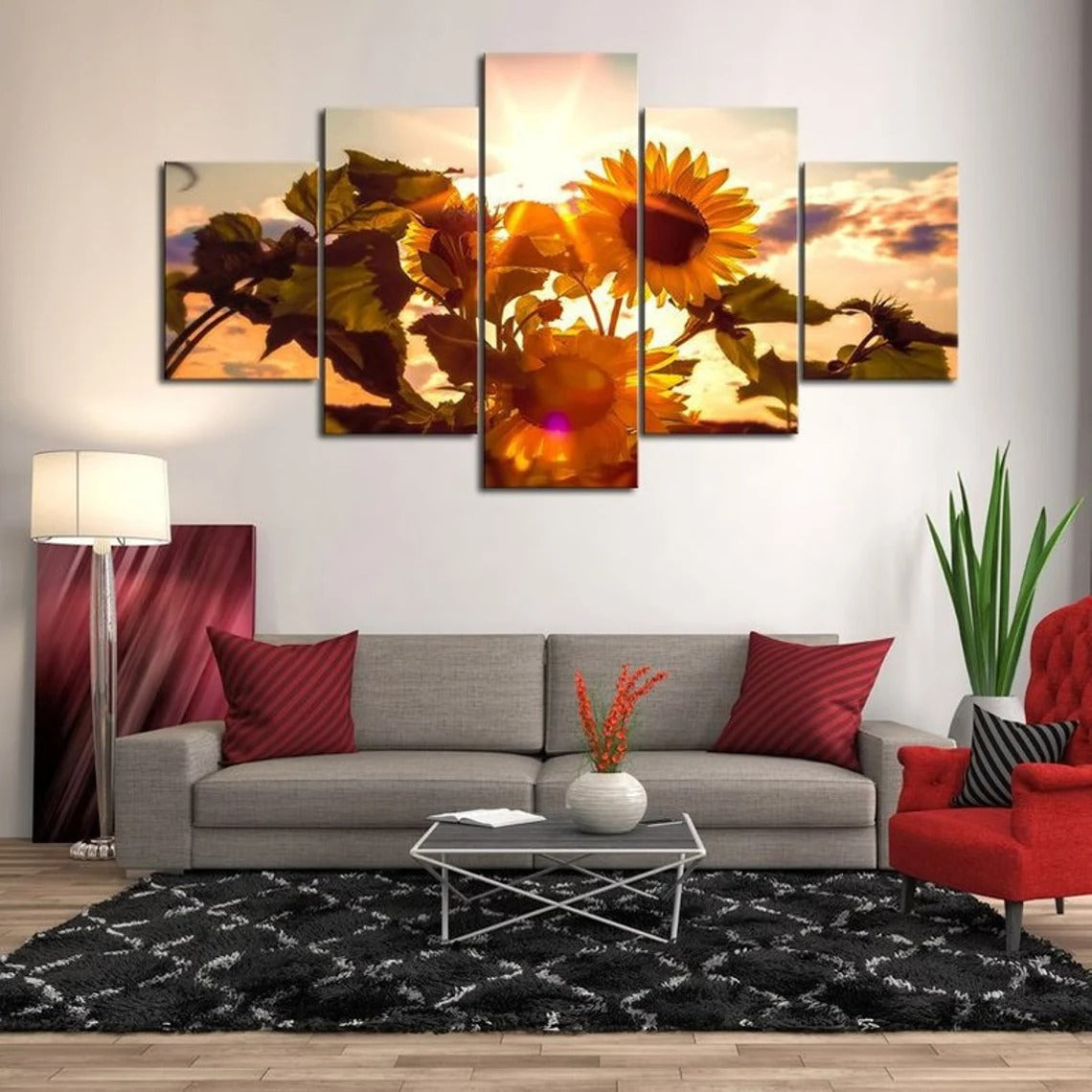 Sunflower In Sunshine Canvas Wall Art