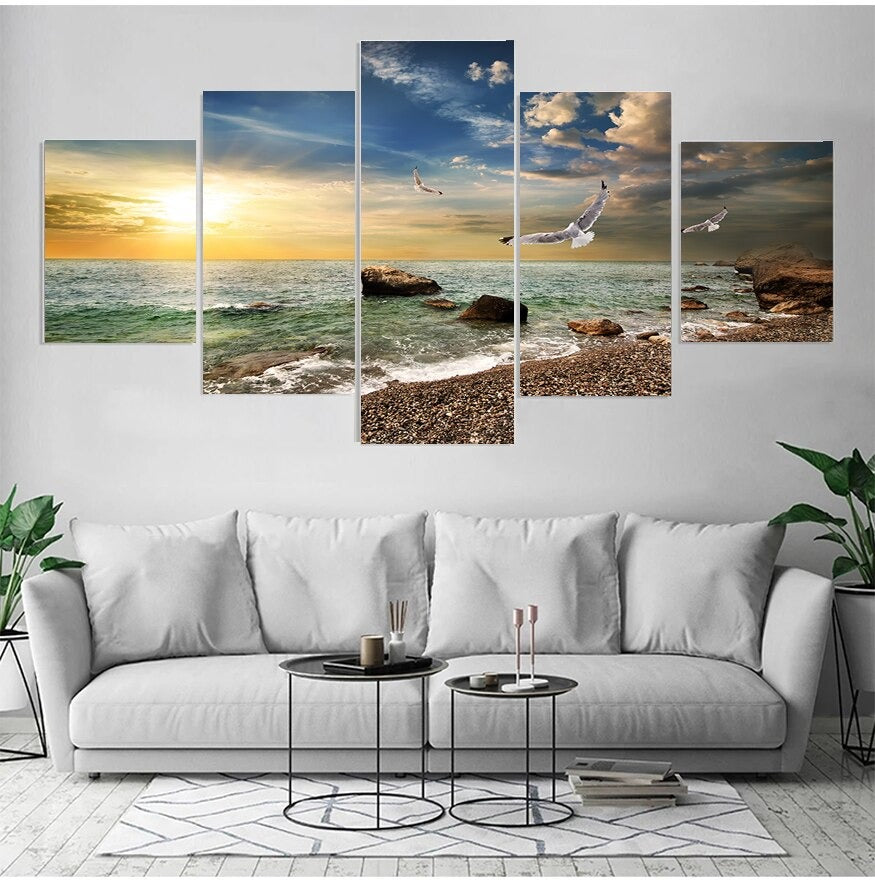 Sunset Landscape Canvas Wall Art