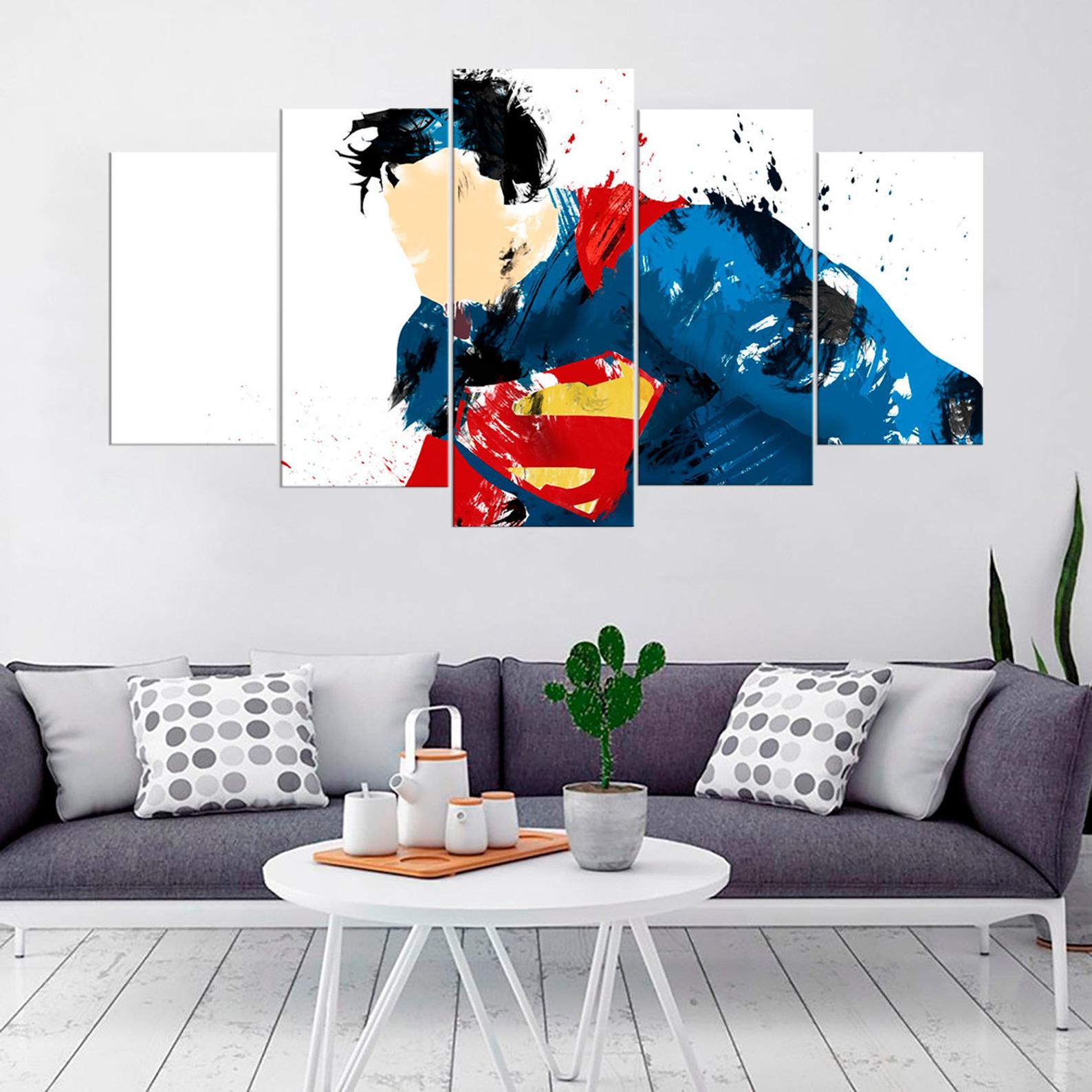 Superman Superhero Dc Comic Canvas Wall Art