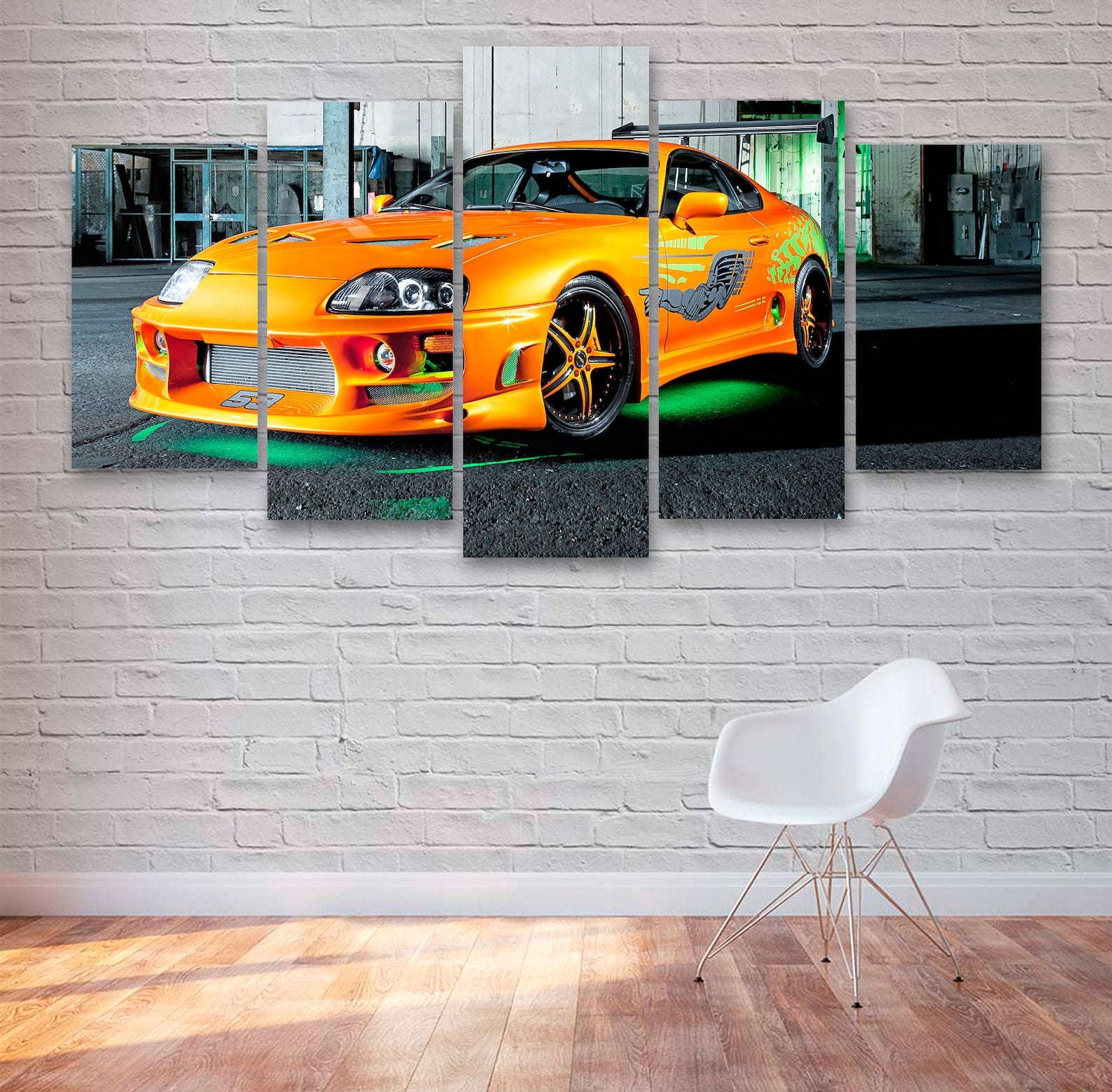 Supra Fast And Furious Style Car Canvas Wall Art