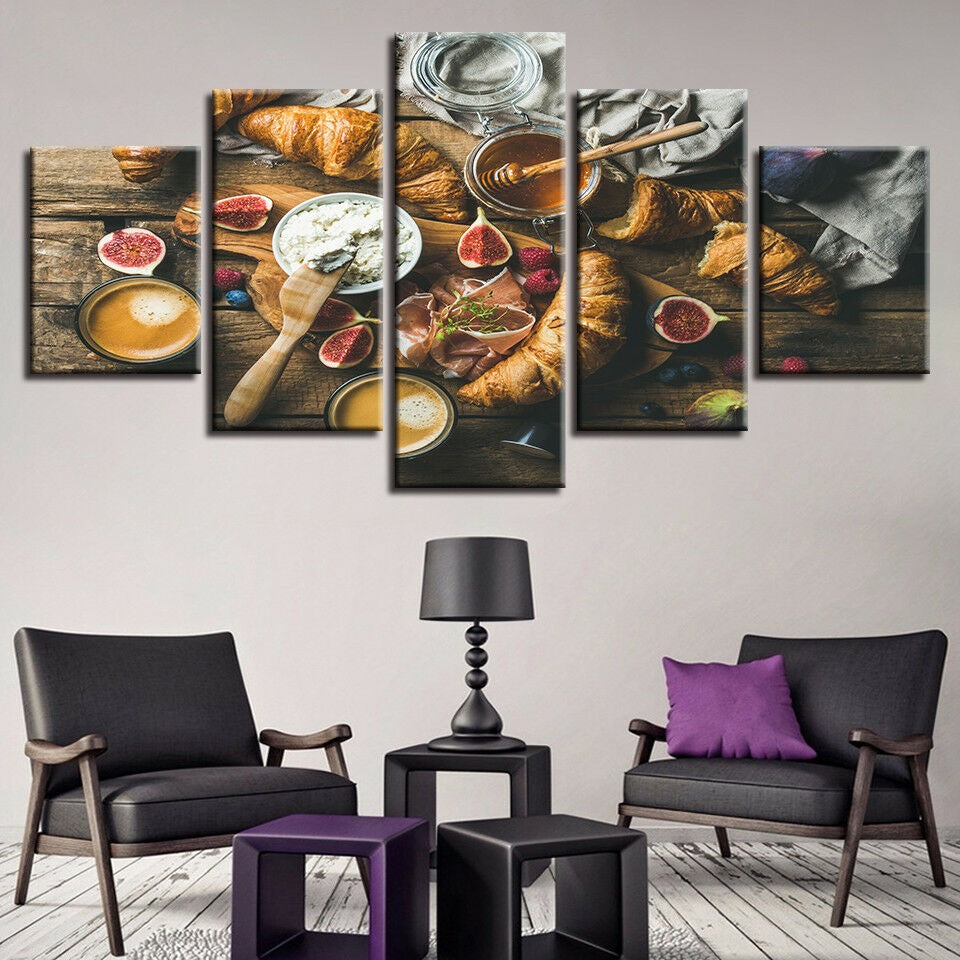 Tasty Food On The Table Canvas Wall Art