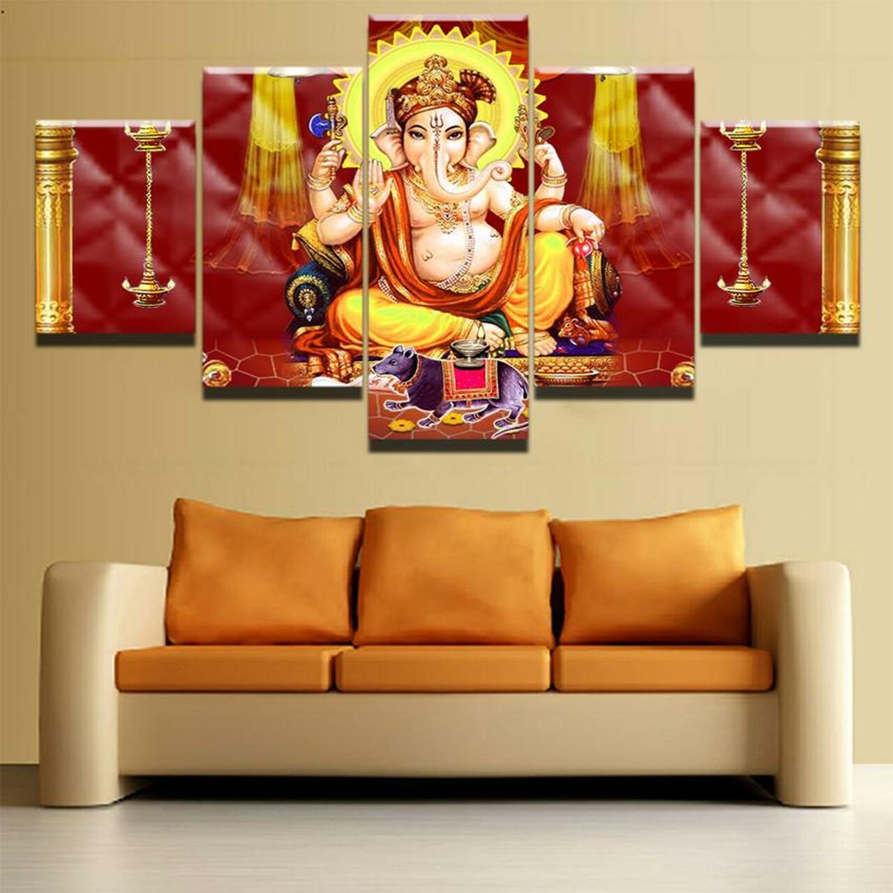 The Classic Ganesha Canvas Wall Art