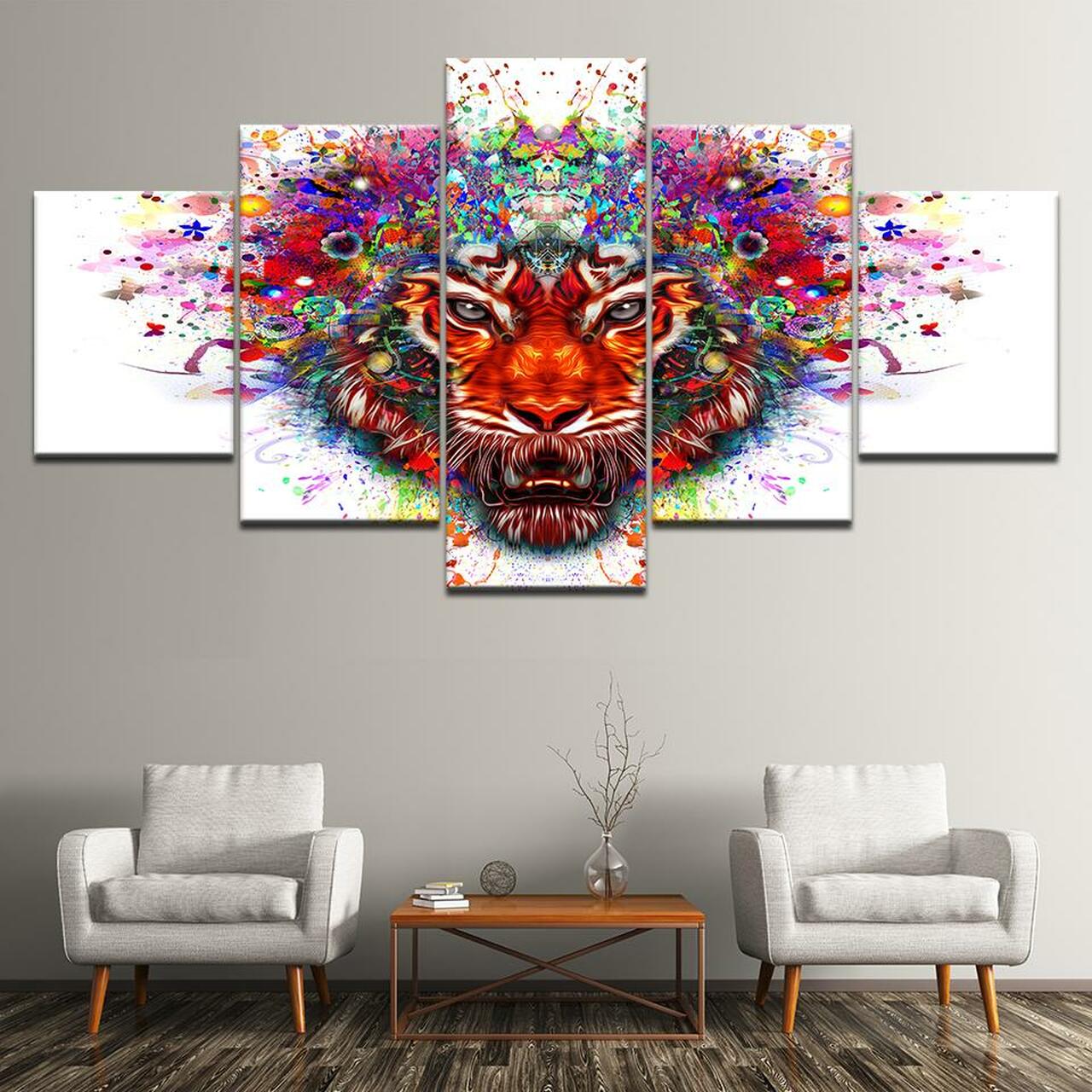 The Fierce Tiger Canvas Wall Art