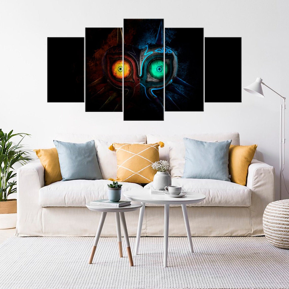 The Legend Of Zelda Green And Orange Owl Canvas Wall Art