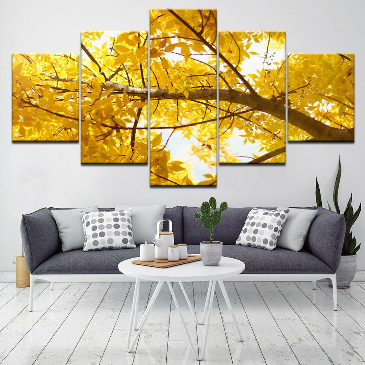 The Yellow Gingkgo Tree Canvas Wall Art