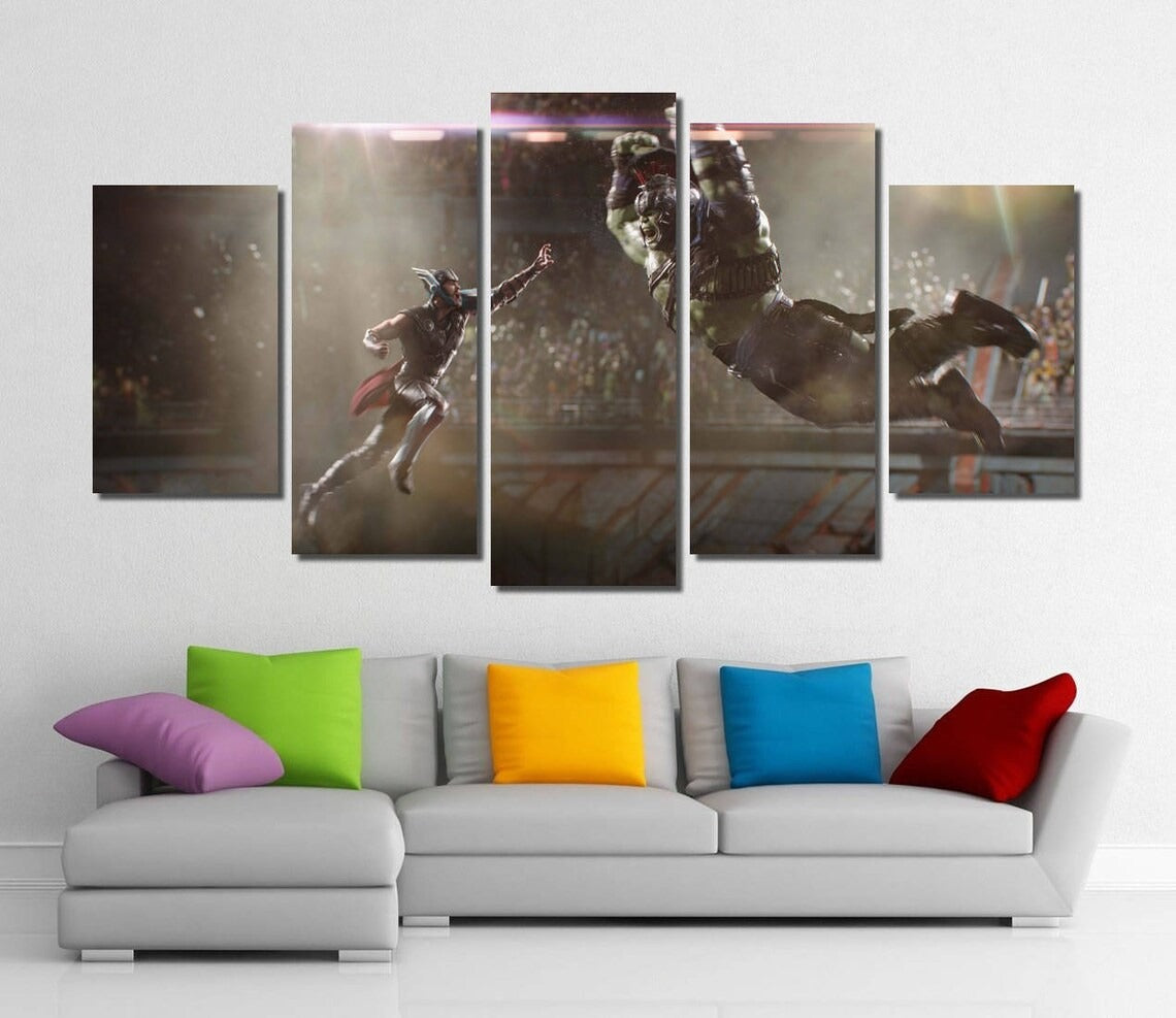 Thor Vs Hulk Arena Clash Marvel Canvas Wall Art