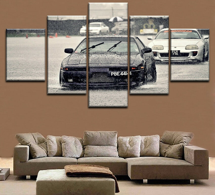 Toyota Supra Mk3 Drift Cars Canvas Wall Art