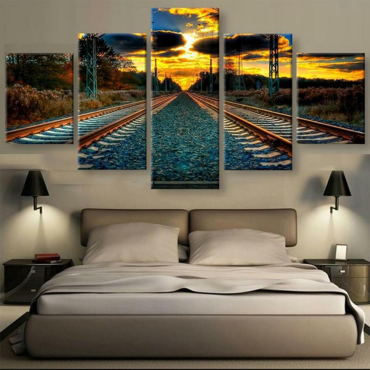 Train Tracks Canvas Wall Art Train Tracks Canvas Wall Art