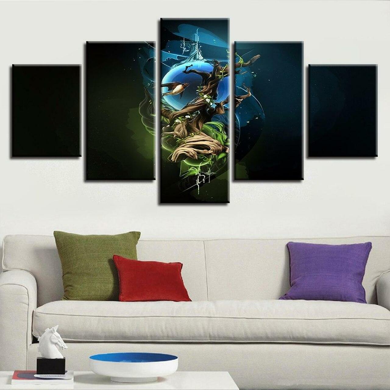 Tree Moon Canvas Wall Art