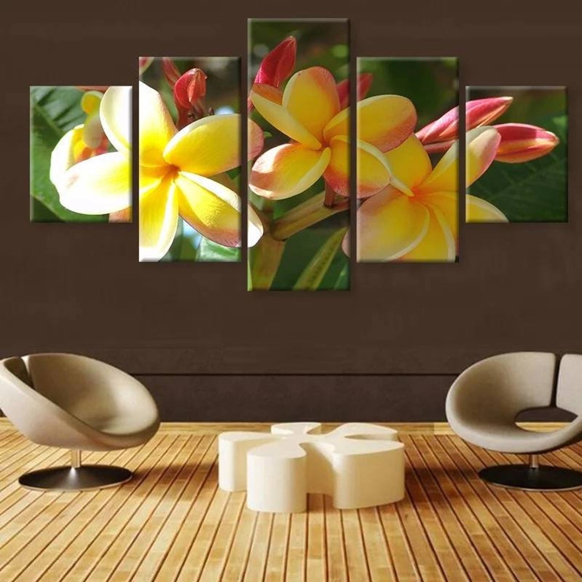 Tropical Flower Canvas Wall Art