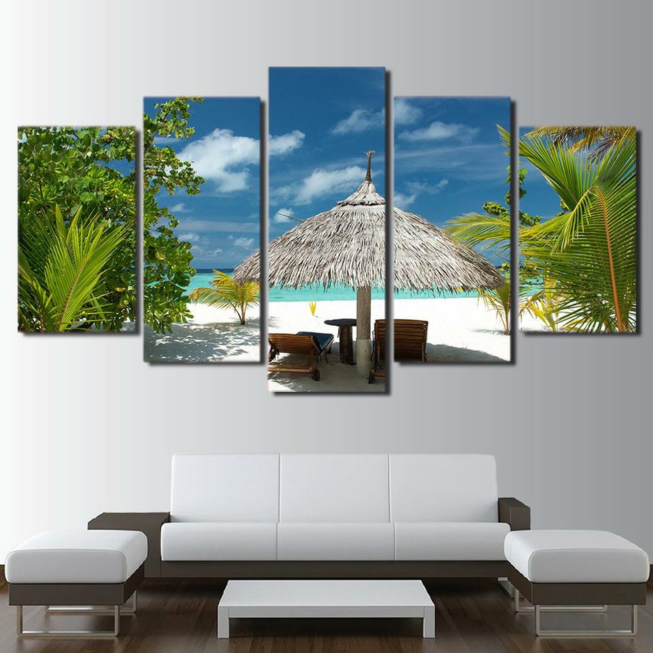 Tropical Island Canvas Wall Art
