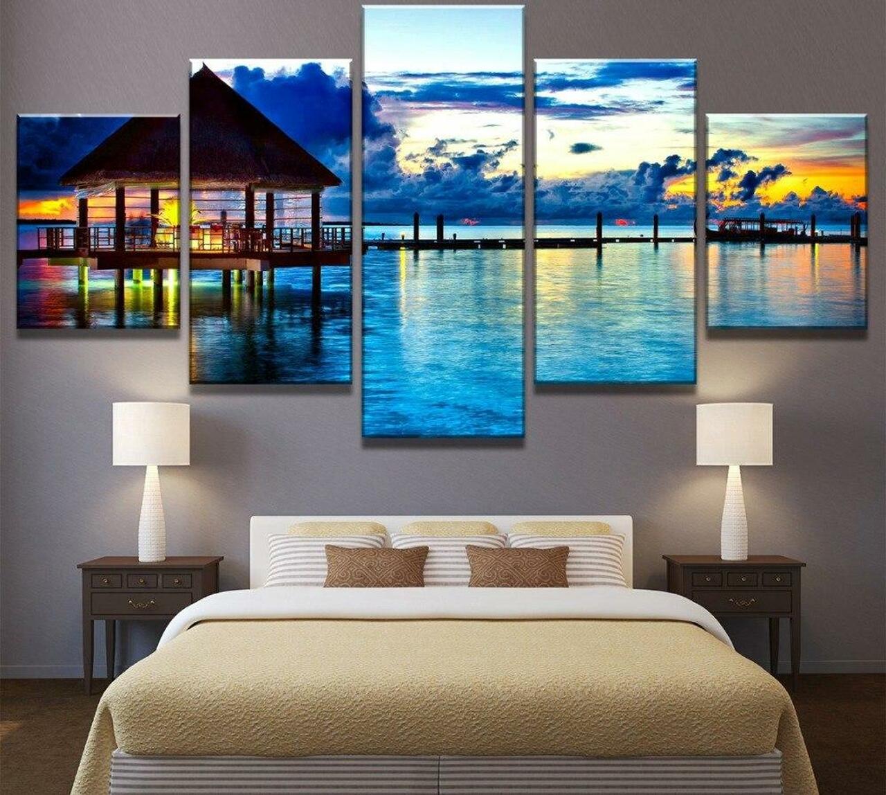 Tropical Sunset Canvas Wall Art
