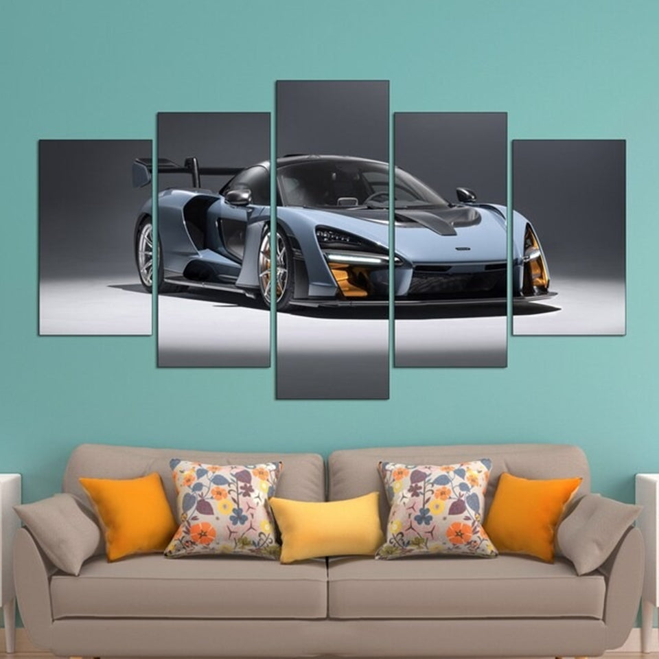 Victory Grey 2018 Mclaren Senna Canvas Wall Art