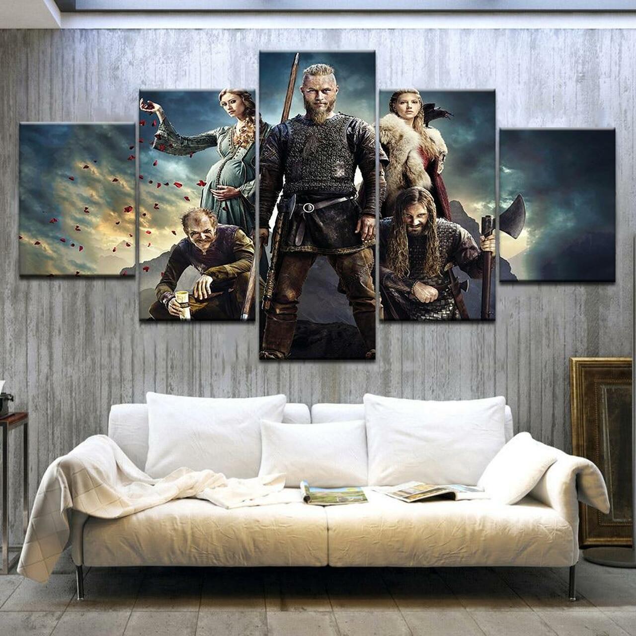 Vikings Ragnar Lothbrok Canvas Wall Art