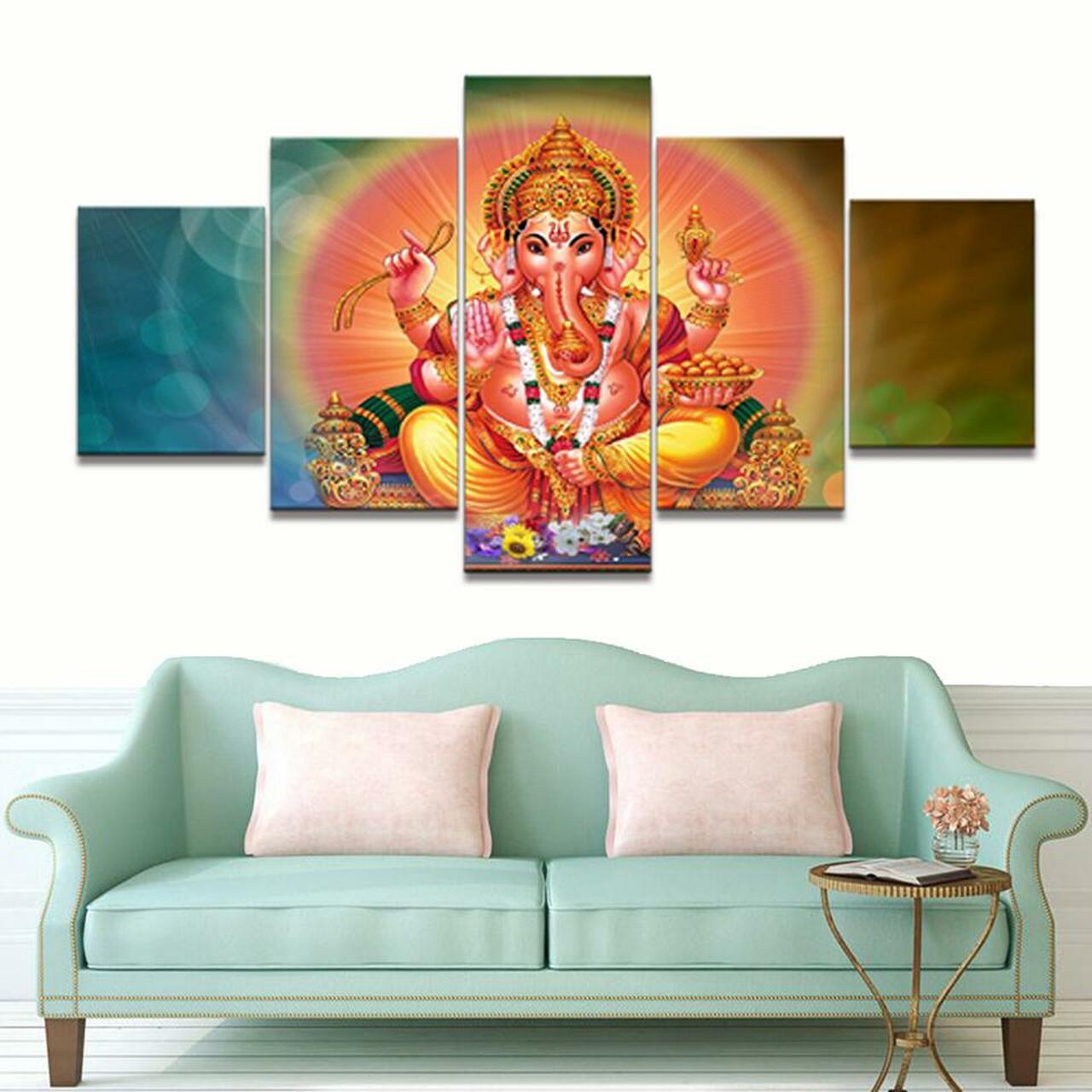 Vintage Ganesha Canvas Wall Art