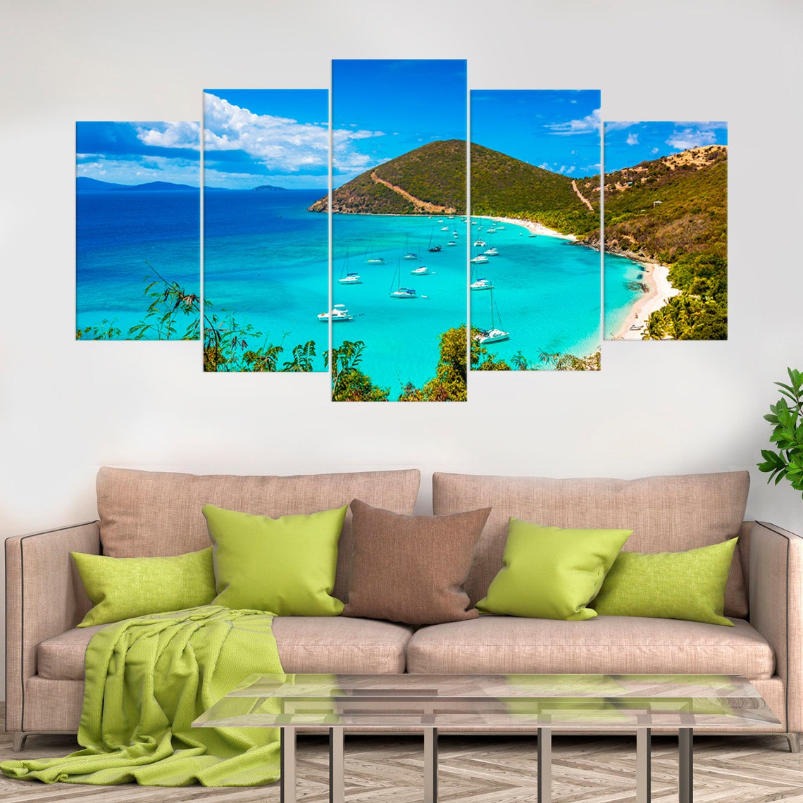 Virgin Islands Caribbean Seascape Canvas Wall Art