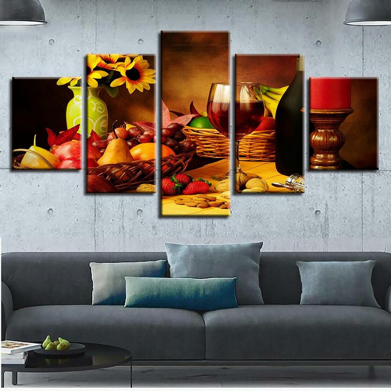 Walnuts And Fruits Canvas Wall Art