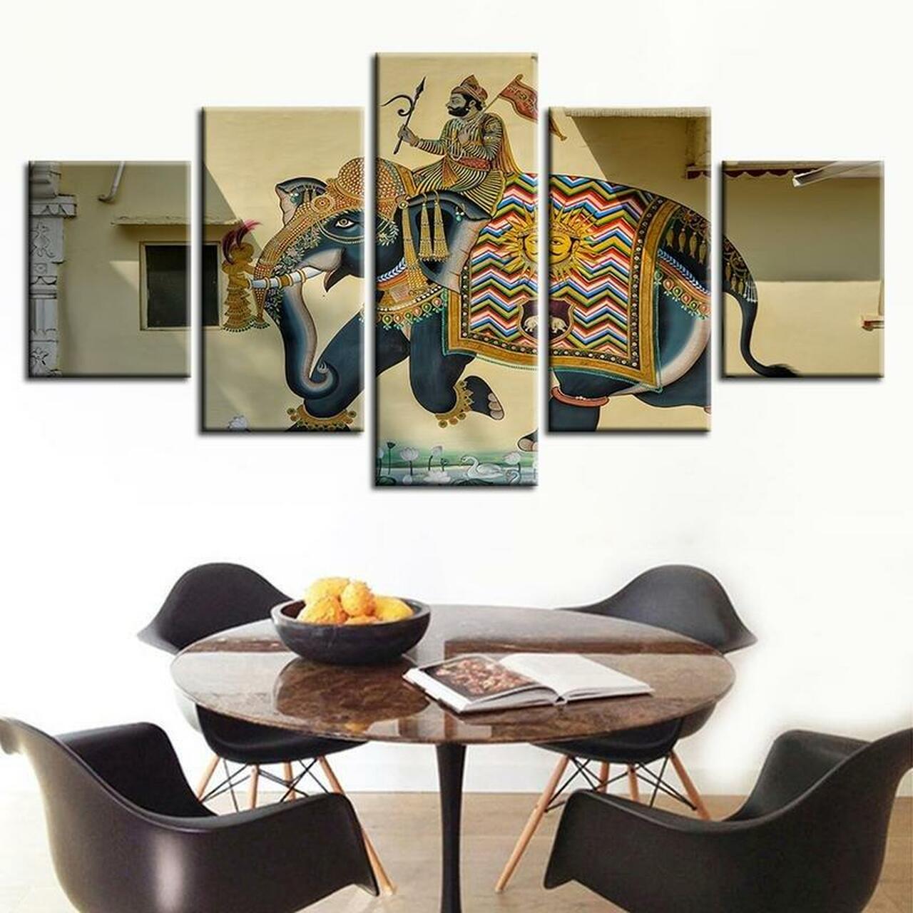 Warrior On Elephant Canvas Wall Art Warrior On Elephant Canvas Wall Art