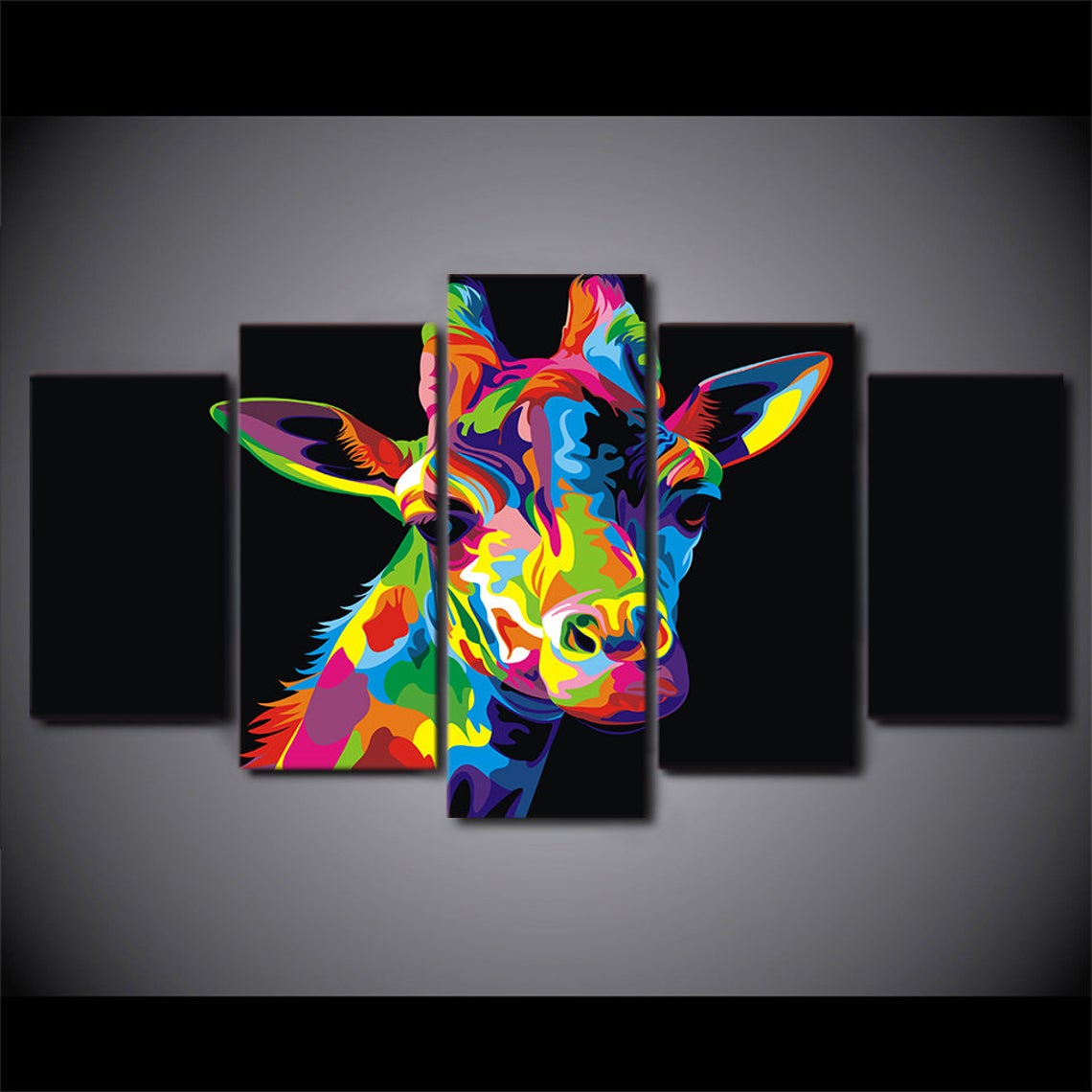 Watercolor Giraffe Canvas Wall Art