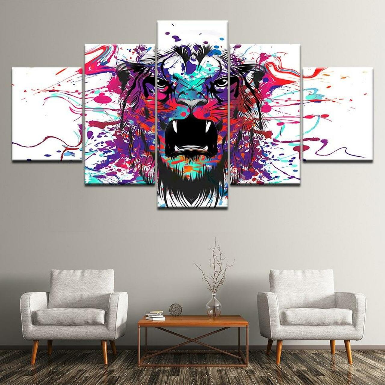 Watercolor Tiger Canvas Wall Art