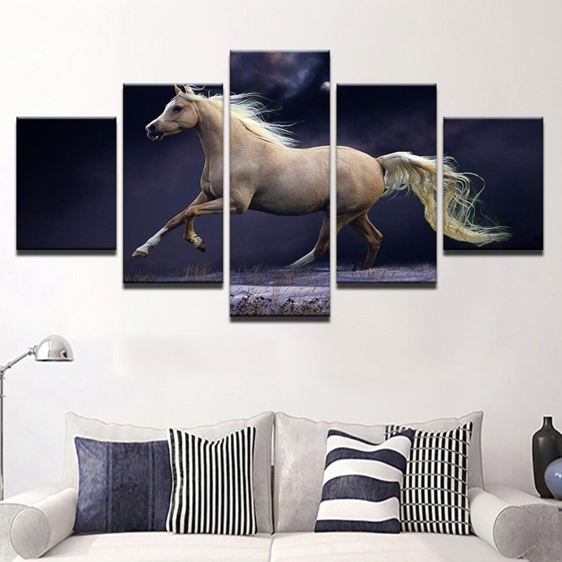 White Horse Canvas Wall Art White Horse Canvas Wall Art