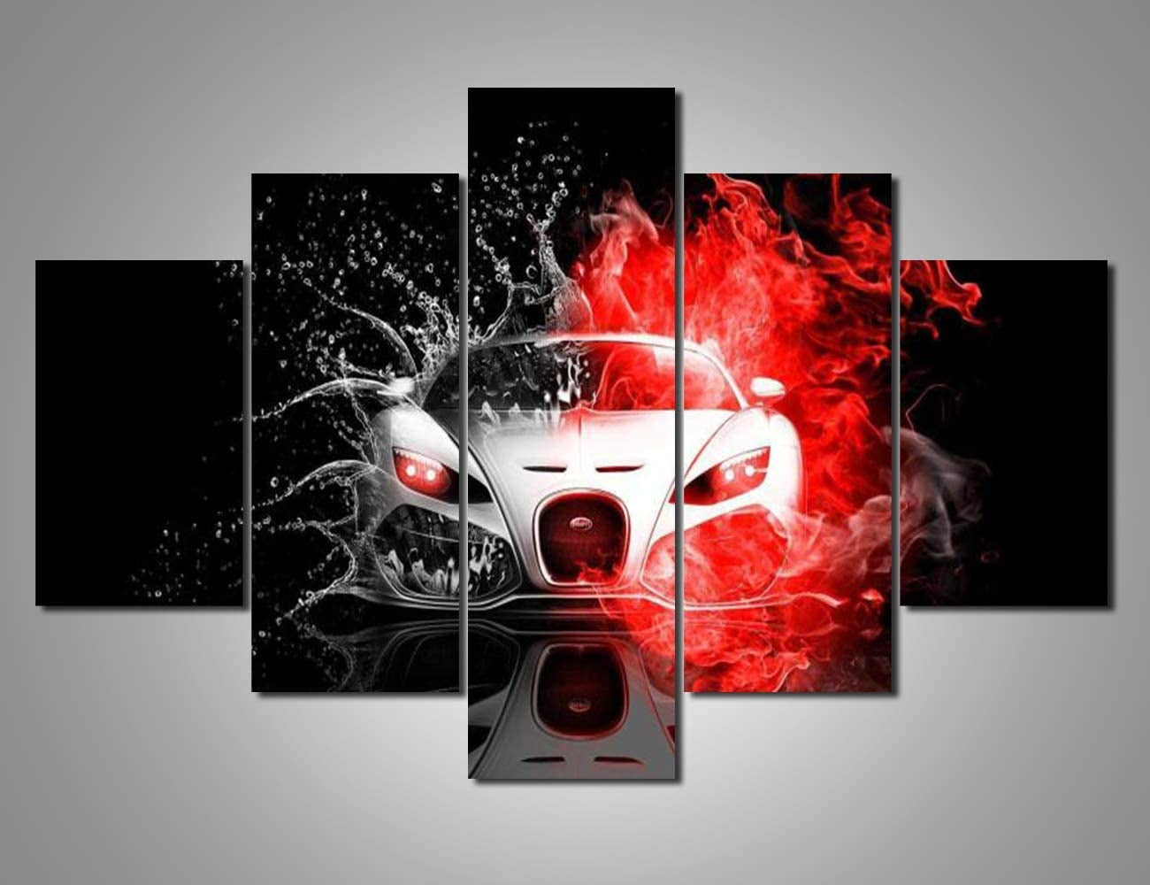 White Skyline Supercar Racing Car Canvas Wall Art
