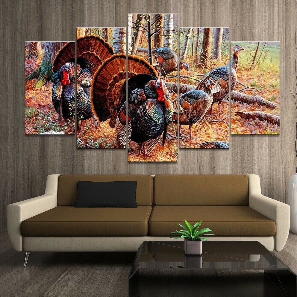 Wild Turkey Animal Canvas Wall Art