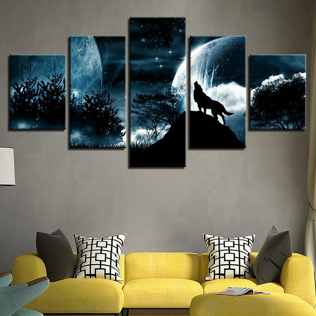 Wolf Howl Canvas Wall Art